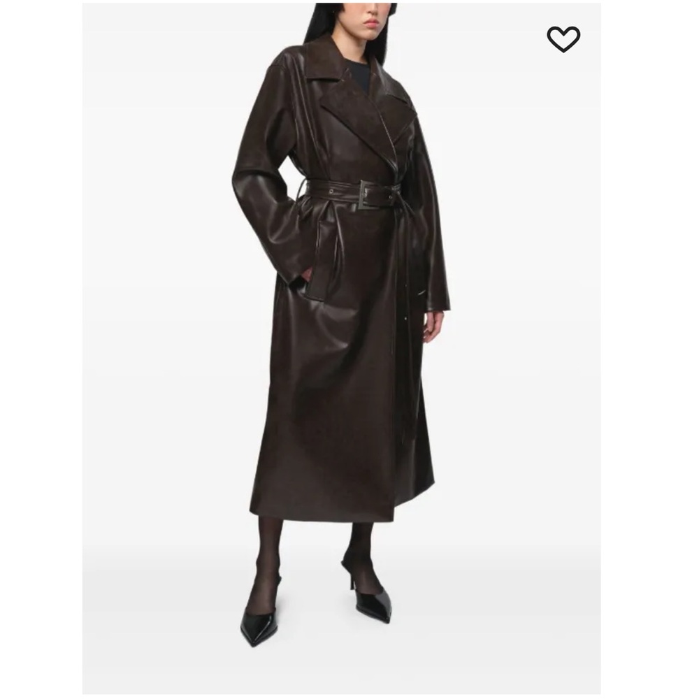 Apparis Dark Brown Tate Trench Coat
